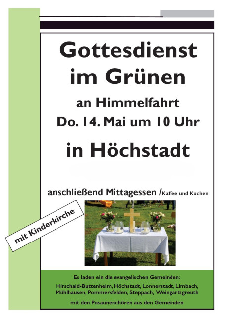 Himmelfahrt in Höchstadtr